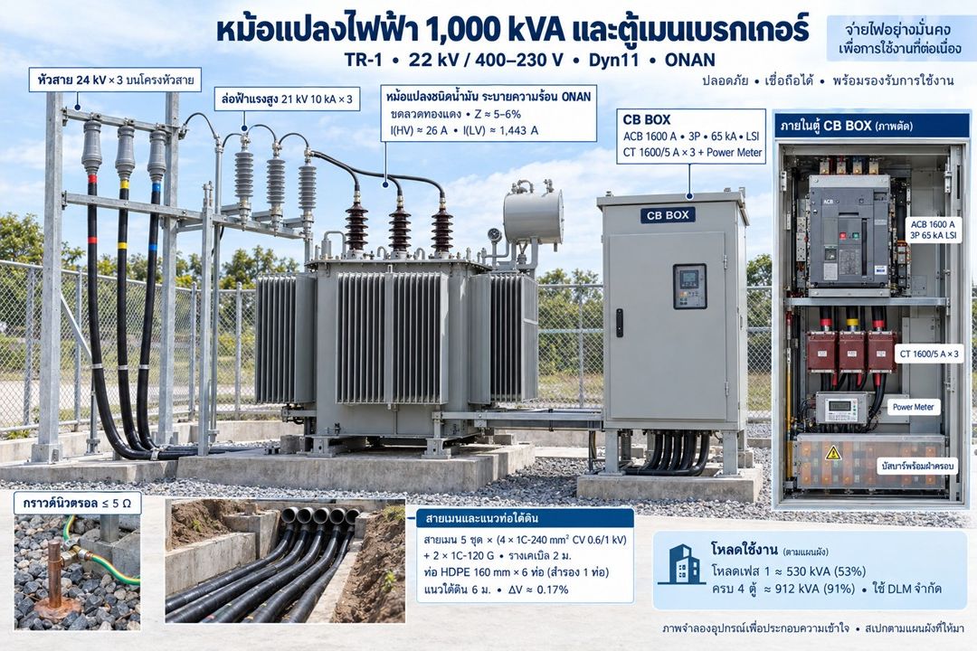 ตู้ MDB และหัวชาร์จ